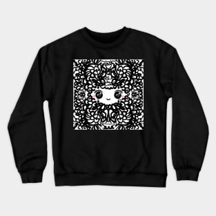 whimsical cute girl illustration Crewneck Sweatshirt